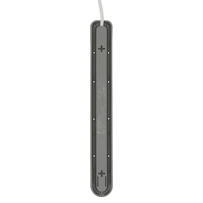 REV Steckdosenleiste (6-fach, Weiß/Grau, Kabellänge: 1,4 m, 2 USB-Anschlüsse)