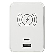 Voltomat USB-Adapter Typ A & C Wireless charging (Weiß) | BAUHAUS