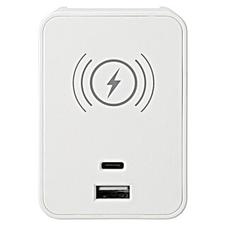 Voltomat USB-Adapter Typ A & C Wireless charging (Weiß)