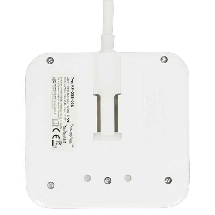 REV Produžni kabel s utičnicama (3-struko, 1,4 m, 2 USB priključka, Broj šuko utičnica: 3)
