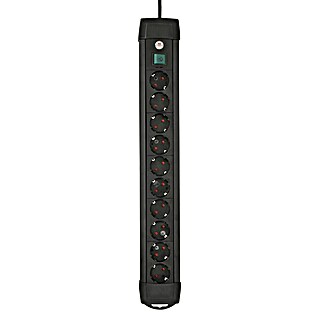 Brennenstuhl Steckdosenleiste Premium Line Plus (10-fach, Schwarz, Kabellänge: 3 m, Mit Schalter)