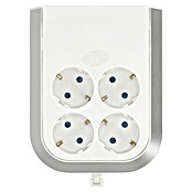 REV Mehrfachstecker Multipower (4-fach, Weiß/Silber, Max. Anschlussleistung: 3.500 W)