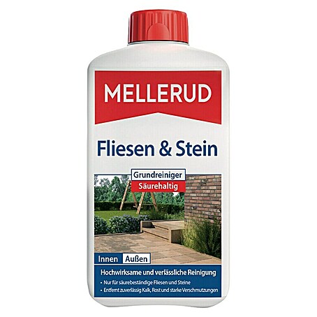 Mellerud Reinigungsmittel Fliesen & Stein Grundreiniger (1 l, Säurehaltig)