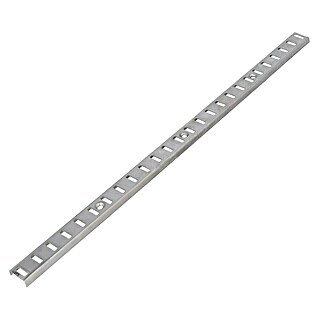Guía para la pared (Largo: 2.000 mm, Acero, Plateado)