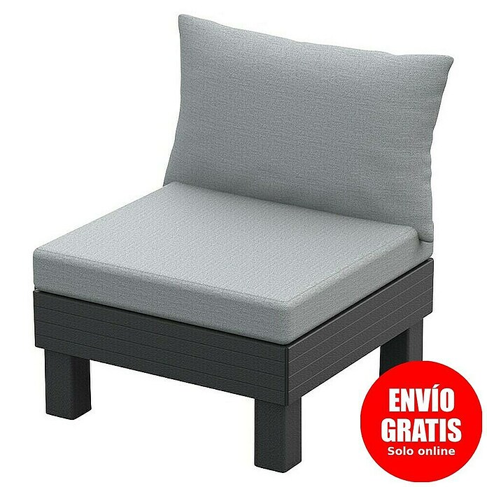 Keter Elements Sillón de jardín Elements (An x Pr x Al: 38 x 67 x 68 cm, Negro/Gris, Polipropileno) | BAUHAUS