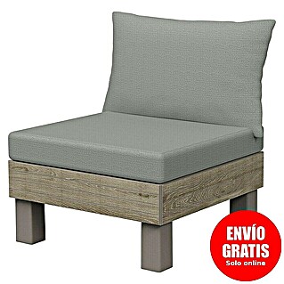 Keter Elements Sillón de jardín (L x An x Al: 67 x 38 x 68 cm, Madera/Verde, Polipropileno)