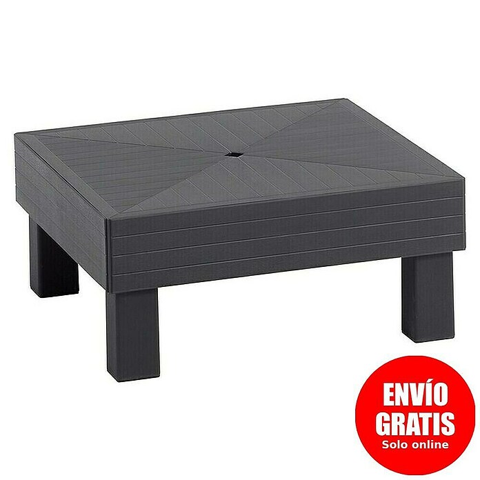 Keter Elements Mesa auxiliar de jardín (L x An x Al: 67 x 69 x 15 cm, Polipropileno, Negro) | BAUHAUS