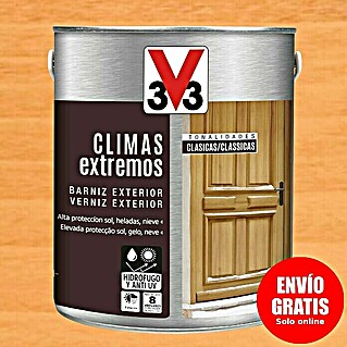 V33 Barniz para madera exterior Climas Extremos (Pino, Brillante, 2,5 l)