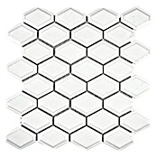 Mosaikfliese Diamant CG MD 3WM (25,2 x 26,5 cm, Weiß, Matt)