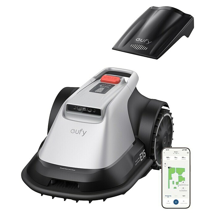 Eufy Mähroboter E15 (800 m², Schnittbreite: 20,3 cm, Kamera-gestützte Navigation, GPS) | BAUHAUS