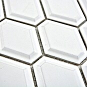 Mosaikfliese Diamant CG MD 3WM (25,2 x 26,5 cm, Weiß, Matt)