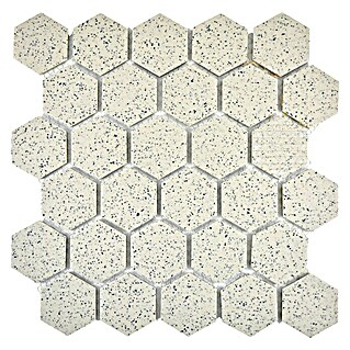 Mozaïektegel zeshoek Uni CU HX208M (27,1 x 28,1 cm, Crèmewit, Mat)