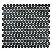 Mosaikfliese Knopf Uni CU K217 (31,5 x 29,4 cm, Schwarz, Matt)