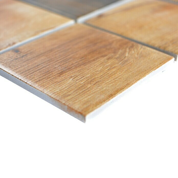 Mosaikfliese Quadrat Holz CIM Q73 WD (30,6 x 30,6 cm, Braun, Matt)
