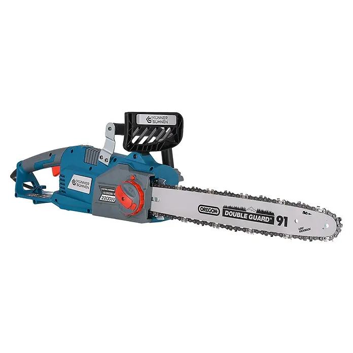 Könner & Söhnen Elektro-Kettensäge KS CS2200-16 - 2.200 W, Schwertlänge: 40 cm - Elektrische Kettensäge von Könner & Söhnen mit Oregon Double Guard Kette für präzises Schneiden und sichere Handhabung beim Sägen.