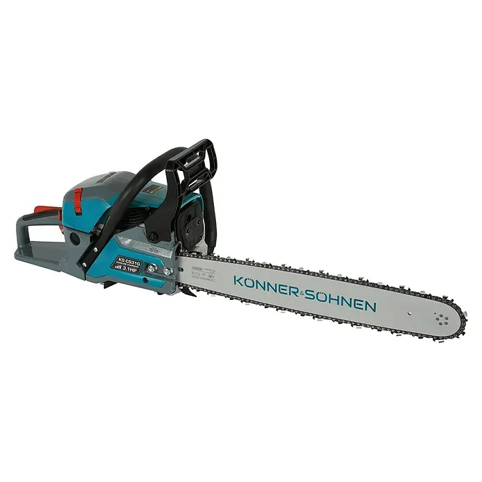 Könner & Söhnen Benzin-Kettensäge KS CS31G-20 - 2,3 kW, 54,5 cm³, Schwertlänge: 50 cm - Hier ist eine Kettensäge von Könner & Söhnen, ideal für Baumpflege und Holzarbeiten. Sie bietet Leistung und Präzision für vielfältige Aufgaben.