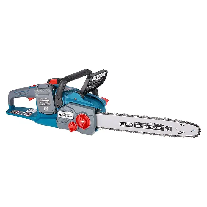Könner & Söhnen Akku-Kettensäge KS CS40V-16 - 20 V, Li-Ionen, Ohne Akku, Schwertlänge: 40 cm - Akkubetriebene Kettensäge von Könner & Söhnen mit Oregon Double Guard 91 Schwert für effiziente Holzarbeiten.
