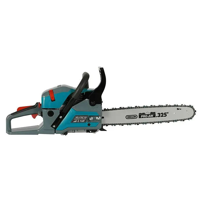 Könner & Söhnen Benzin-Kettensäge KS CS21G-16-1 - 1,6 kW, 45 cm³, Schwertlänge: 40 cm - Eine hochwertige KS CS21G Benzin-Kettensäge mit Oregon-Schwert, ideal für anspruchsvolle Schneidarbeiten in Haus, Garten und Forst.
