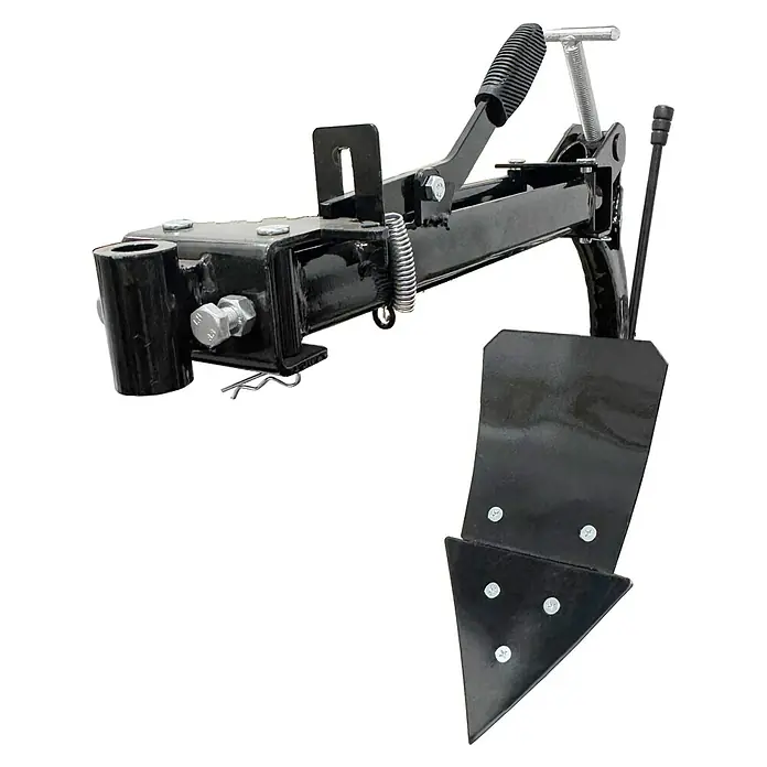 Könner & Söhnen Häufelpflug KS AP1 - Metall, 1 Stk., Passend für: Bodenhacke KS 7HP-1050G und KS 9HP-1350G-3 - Ein schwarzer Gartenpflug mit Pedalbetätigung, ideal zum Auflockern und Wenden des Bodens.