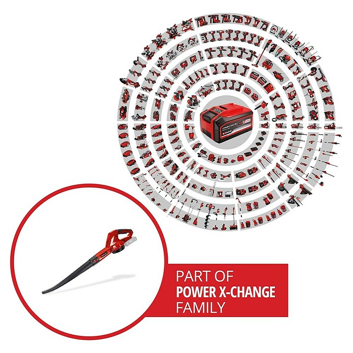 Einhell Power X-Change Accu Bladblazer (18 V, Li-ion, Excl. accu, Blaassnelheid: 210 km/u)