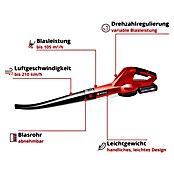 Einhell Power X-Change Akku-Laubbläser GE-CL 18 Li E Kit (18 V, Li-Ionen, 1 Akku, Blasgeschwindigkeit: 210 km/h)