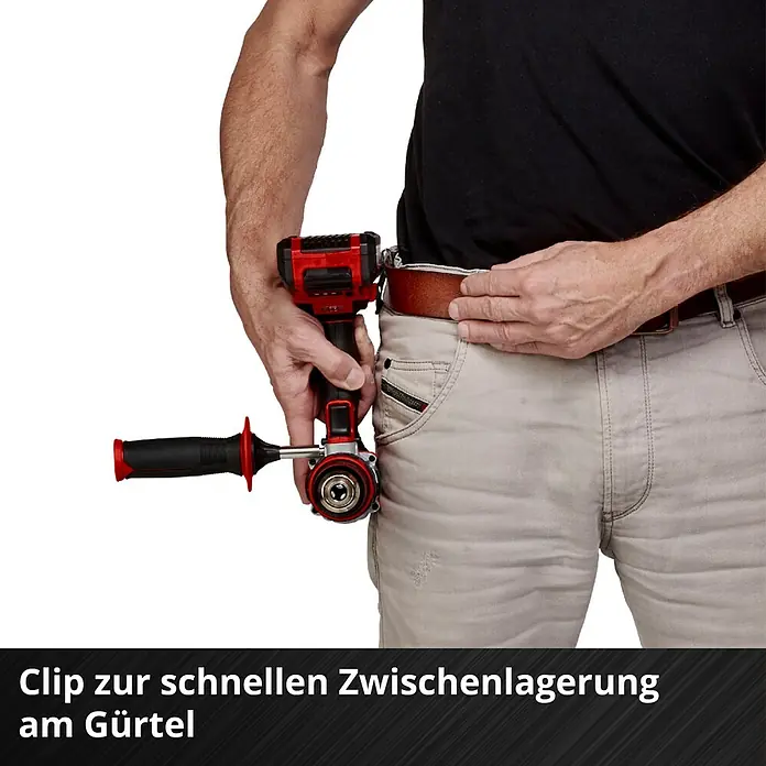 Einhell Professional Power X-Change 18V Akku-Schlagbohrschrauber TE-CD 18 Li-i Brushless-Solo - 18 V, Ohne Akku, 60 Nm - Clip zur schnellen Zwischenlagerung am Gürtel.