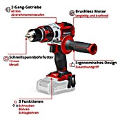 Einhell Power X-Change Akku-Schlagbohrschrauber TE-CD 18 Li-i Brushless-Solo (18 V, Ohne Akku, Leerlaufdrehzahl: 0 U/min - 1.800 U/min)