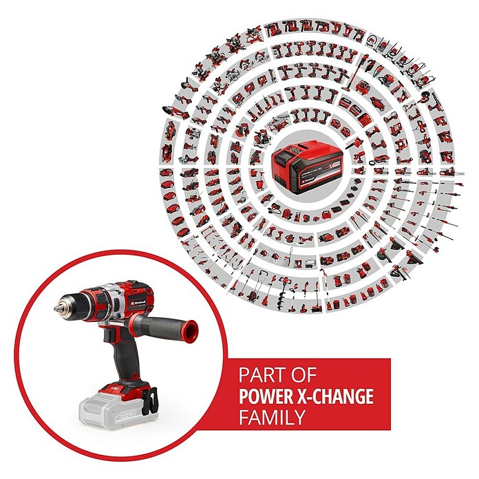 Einhell Power X-Change Taladro atornillador de batería (18 V, Sin batería, Número de revoluciones de marcha en vacío: 0 r.p.m. - 1.800 r.p.m.)