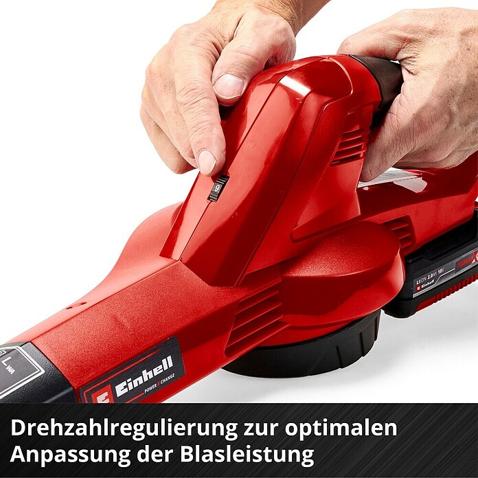 Einhell Power X-Change Akku-Laubbläser GE-CL 18 Li E Kit (18 V, Li-Ionen, 1 Akku, Blasgeschwindigkeit: 210 km/h)