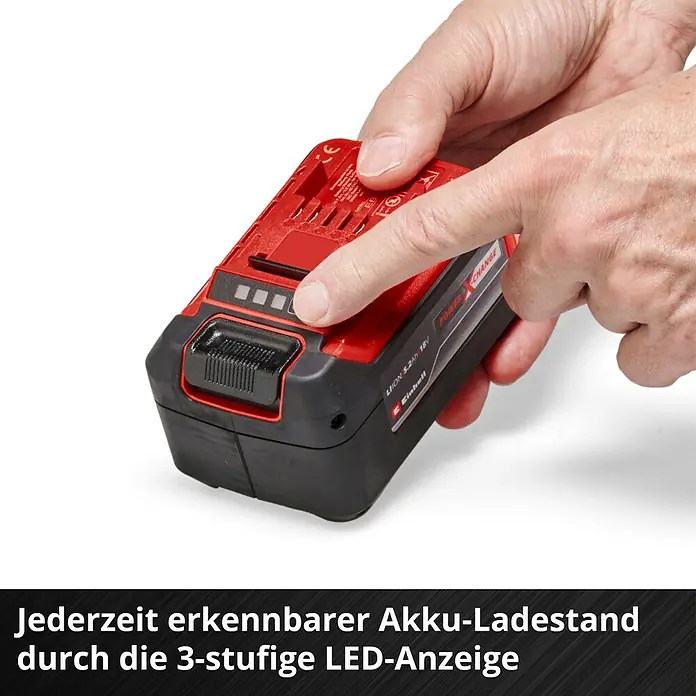 Einhell Power X-Change 18V Akku Power X-Change Plus - 18 V, 5,2 Ah - Akku-Ladestand prüfen.