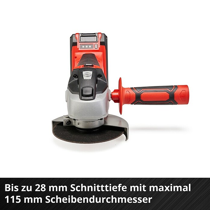 Einhell Power X-Change Akku-Winkelschleifer (18 V, Ohne Akku, Durchmesser Scheibe: 115 mm)