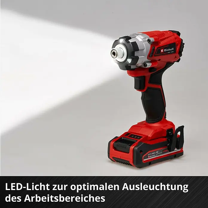 Einhell Power X-Change 18V Akku-Schlagschrauber TE-CI 18/1 Li - 18 V, Ohne Akku - Einhell Akku-Schlagschrauber mit LED-Licht für optimale Arbeitsbereichsausleuchtung. Leistungsstark und vielseitig für Schraubarbeiten.