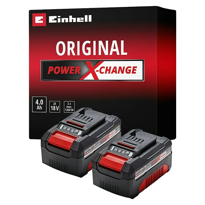 Einhell Professional Power X-Change 18V Akku PXC-Twinpack CB 2 - 18 V, 2 Akkus, 4 Ah - Einhell Power X-Change Akku-Doppelpack mit 4.0 Ah für kabellose Freiheit und maximale Leistung bei diversen Einhell Werkzeugen.