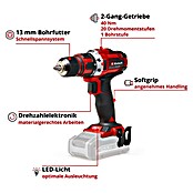 Einhell Power X-Change Akku-Bohrschrauber TE-CD 18/40 Li-Solo (18 V, Ohne Akku, Leerlaufdrehzahl: 0 U/min - 1.500 U/min)