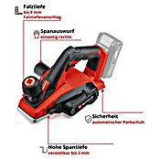 Einhell PXC 18V Akku-Hobel TE-PL 18/82 Li-Solo (18 V, Ohne Akku, Max. Leerlaufdrehzahl: 15 000 U/min) | BAUHAUS