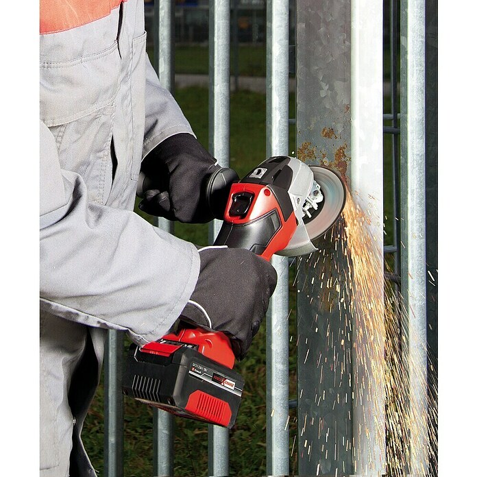 Einhell Power X-Change 18V Amoladora angular de batería TE-AG 18/115 Li (18 V, Sin batería, Diámetro disco: 115 mm, Con maletín) | BAUHAUS
