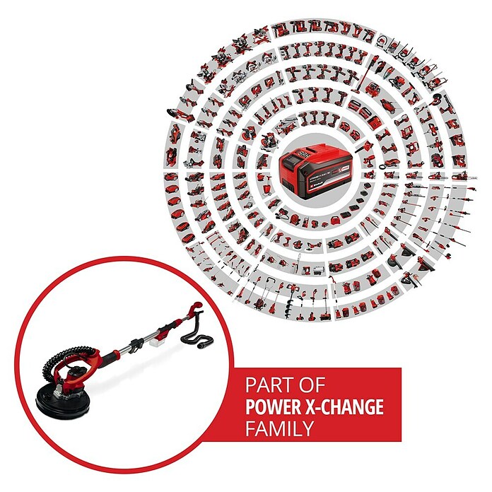 Einhell Professional Power X-Change 18V Lijadora de pared y techo de batería TP-DW 18/225 Li (18 V, Sin batería, Diámetro muela abrasiva: 225 mm) | BAUHAUS