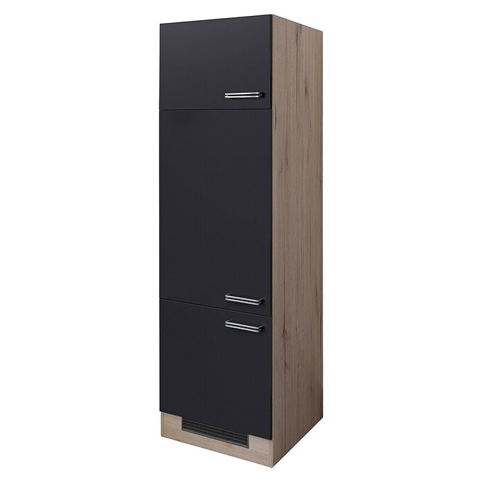 Flex-Well Turin Geräteumbauschrank (57 x 60 x 200 cm, Anthrazit Miniperl, 1 Nische für integrierten Kühlschrank) | BAUHAUS