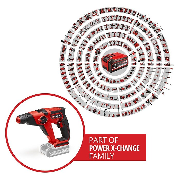 Einhell PXC 18V Akku-Bohrhammer TE-HD 18/12 Li - Solo (18 V, Ohne Akku, 1,3 J) | BAUHAUS