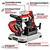 Einhell Power X-Change 18V Akku-Bandsäge TE-MB 18/127 Li-Solo (18 V, Ohne Akku) | BAUHAUS