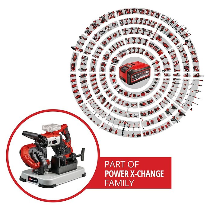 Einhell Power X-Change 18V Sierra de cinta de batería TE-MB 18/127 Li-Solo (18 V, Sin batería) | BAUHAUS