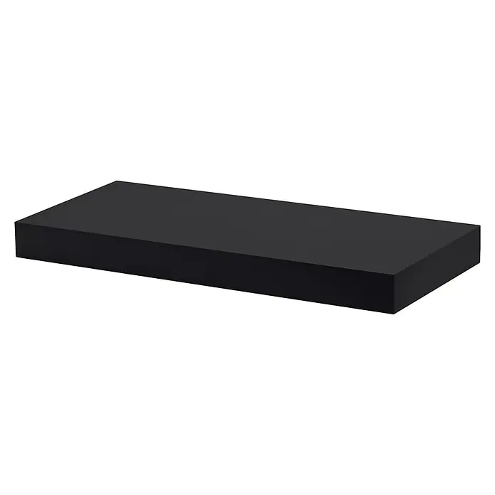 Dolle Wandboard Big Boy - L x B x H: 57 x 25 x 5 cm, Belastbarkeit: 30 kg - Schwarzer rechteckiger Block mit glatter Oberfläche, ideal für minimalistische Designs und moderne Layouts.