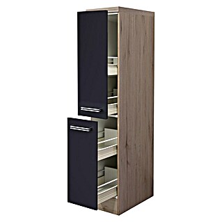 Flex-Well Turin Demi-Apothekerschrank (57 x 60 x 162 cm, Anthrazit Miniperl)