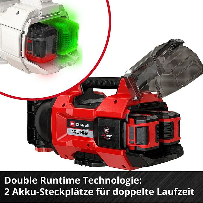 Einhell Power X-Change 18V Akku-Gartenpumpe AQUINNA 18/30 F LED (18 V, Ohne Akku, Max. Fördermenge: 3 000 l/h) | BAUHAUS