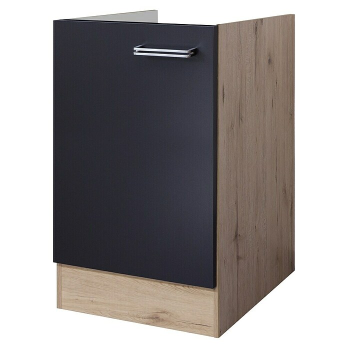 Flex-Well Turin Spülenunterschrank (B x T x H: 50 x 57 x 82 cm, Anthrazit Miniperl) | BAUHAUS
