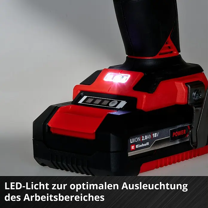 Einhell Professional Power X-Change 18V Akku-Schlagbohrschrauber TP-CD 18/50 Li-i BL Solo - 18 V, Ohne Akku, 50 Nm - LED-Licht zur optimalen Ausleuchtung des Arbeitsbereiches.