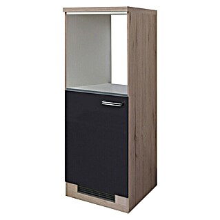 Flex-Well Turin Kühlumbauschrank (B x T x H: 60 x 57 x 169,5 cm, Anthrazit Miniperl)