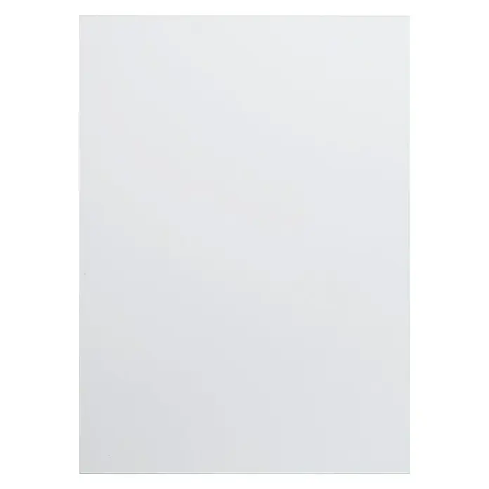 Mottez Protector de pared de cocina - Blanco, 65 x 90 cm, Acero - Primer plano de una hoja de papel blanca, ideal para diversos proyectos de impresión y escritura.