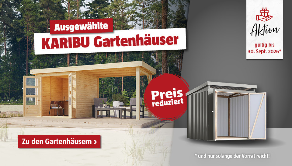 Karibu Gartenhäuser in Aktion