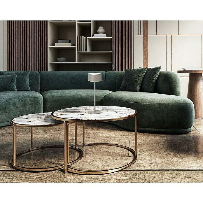 Ferotehna Punjiva stolna svjetiljka Lucy  (2 W, D x Š x V: 262 x 81 x 262 mm, Topla bijela, Siva) | BAUHAUS